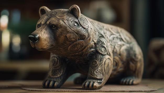 bear wood carving