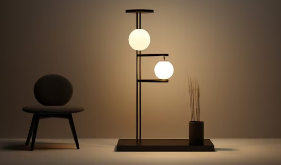 wooden floor lamp