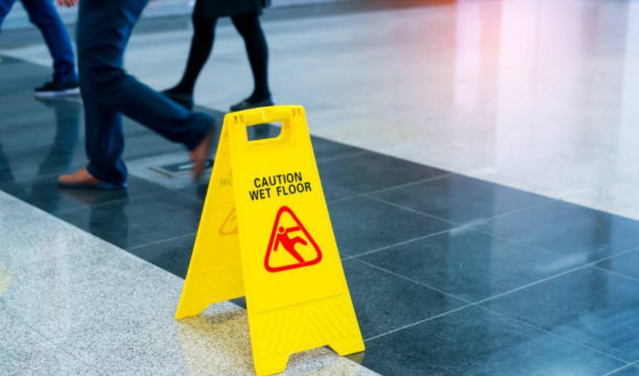 wet floor sign.