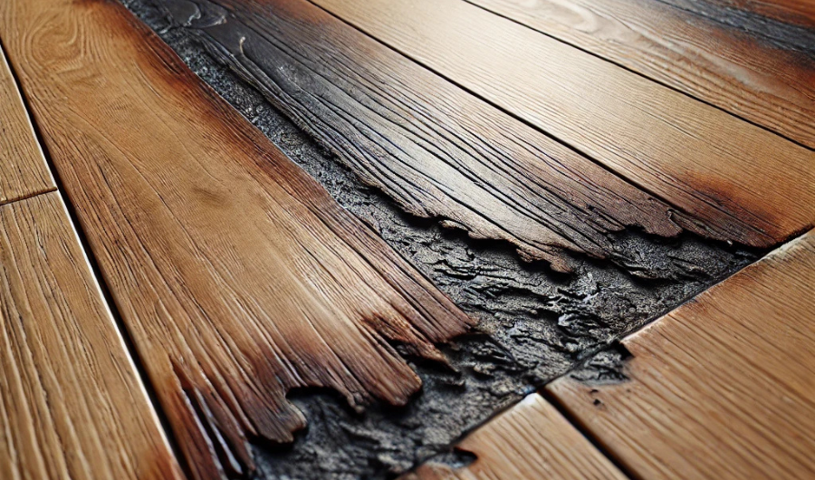 burn marks on vinyl flooring.
