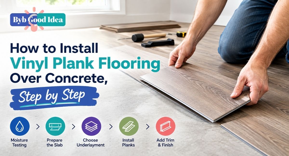 How to Install Vinyl Plank Flooring Over Concrete